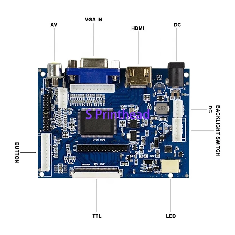 Original para Innolux 800*480 Módulo de Tela Lcd Painel Ej050na01g Hdmi-compatível com Vga Lcd Driver Board 50 Pin Ttl Novo - Imagem 4