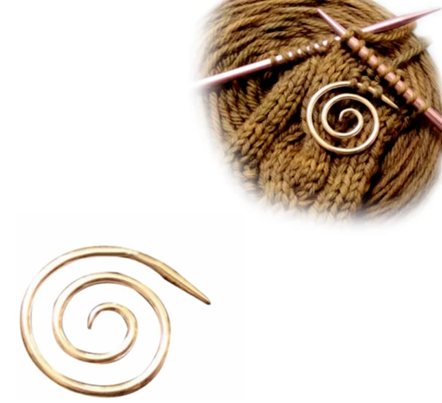 Cable Weaving Needle Circular Spiral Knitting Needle Stitch Holder DIY Apparel Sewing Needles Tapestry Shawl 1/5pcs