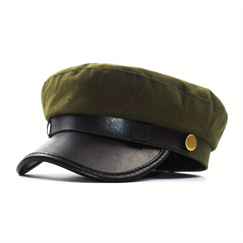 Unisex Pu Leather Duckbill Hat Fashion Trend Military Hat For Man's and Woman's Versatile Breathable Tourism Outdoor Newsboy casual hat newsboy cap newsboy hat breathable hat