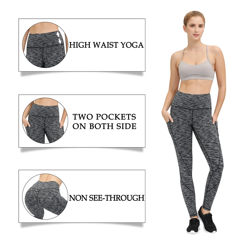 leggings with pockets for women : TQD High Waisted Yoga Pants for