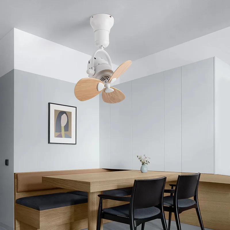 New Creative Shaking Head Ceiling Fan 16 Inch Mini Living Room Bar Balcony Corridor Ceiling Wall Dual Purpose Fan