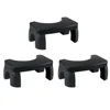 Portable Black Toilet Stool Set of 3 Adults Children Bathroom Potty Lifting Legs Smooth Defecation Easy Clean Anti Slip 8.66"D x 2