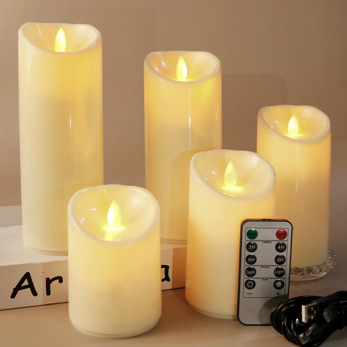 6 Lumini A LED Ricaricabili Con Telecomando E Timer – Candele Elettriche Senza Fiamma Tremolanti Per Atmosfera Calda E Sicura (Matrimoni, Casa, Natale)