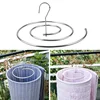 1Pc Round Spiral Quilt Sheets Hanger Stainless Steel Rotating Drying Rack Save Space Blanket Hanger Outdoor Home Balcony Hanger 2