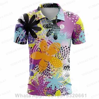 Boys Polo Shirt Classic Fashion Print Golf Short Sleeve T-Shirt Quick Dry Clothing Lapel Casual Summer Sports F1 Racing Jersey 2