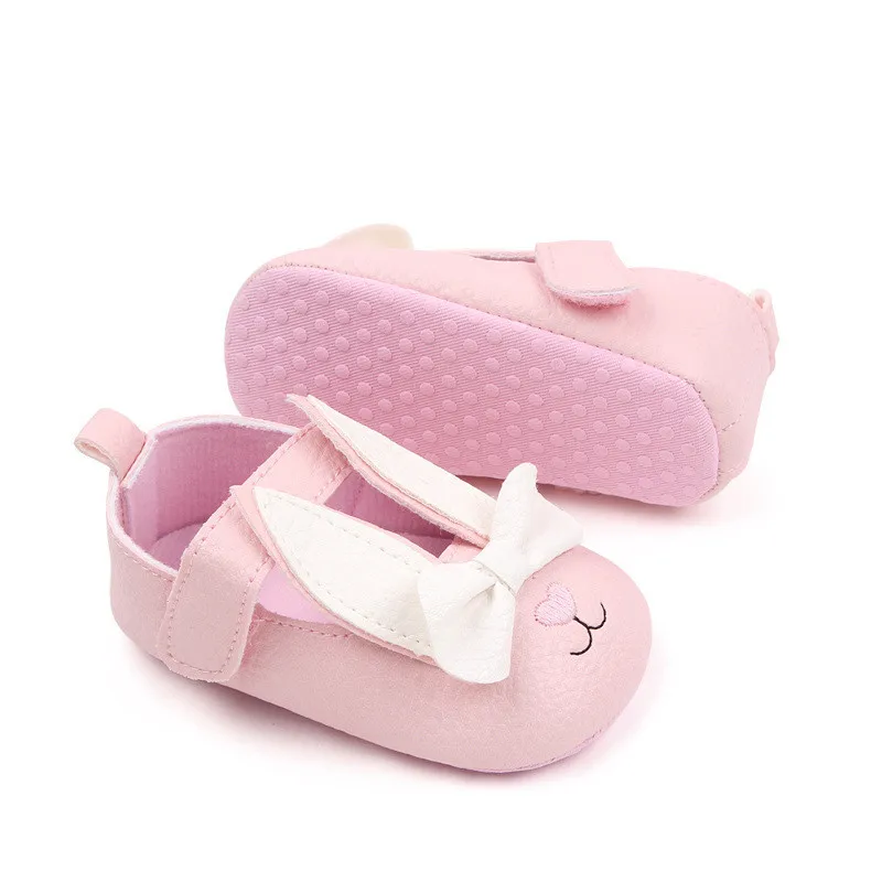 Cute Cartoon Baby Girls Shoes Spring Autumn Toddlers PU First Walkers Soft Sole Infant Crib Shoes 0-18M