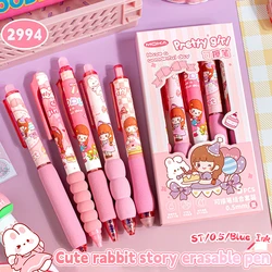 Charming Capybara Gel Pens - Erasable & Refillable Ink, Smudge - Free Writing, Perfect for School, Office & Gifts (Pink Soft 5pcs Set)