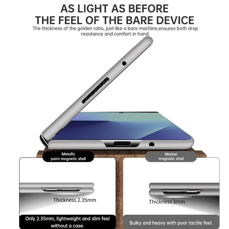 Magnetic Ring Phone Case For Samsung Galaxy Z Fold Ultra Thin Hard Cover_voghion.com