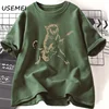 Rock Cat Playing Guitar T Shirt Women Men Funny Guitar Cat T-Shirt Casual Cotton Short Sleeve O Neck T-shirts Unisex Streetwear 3