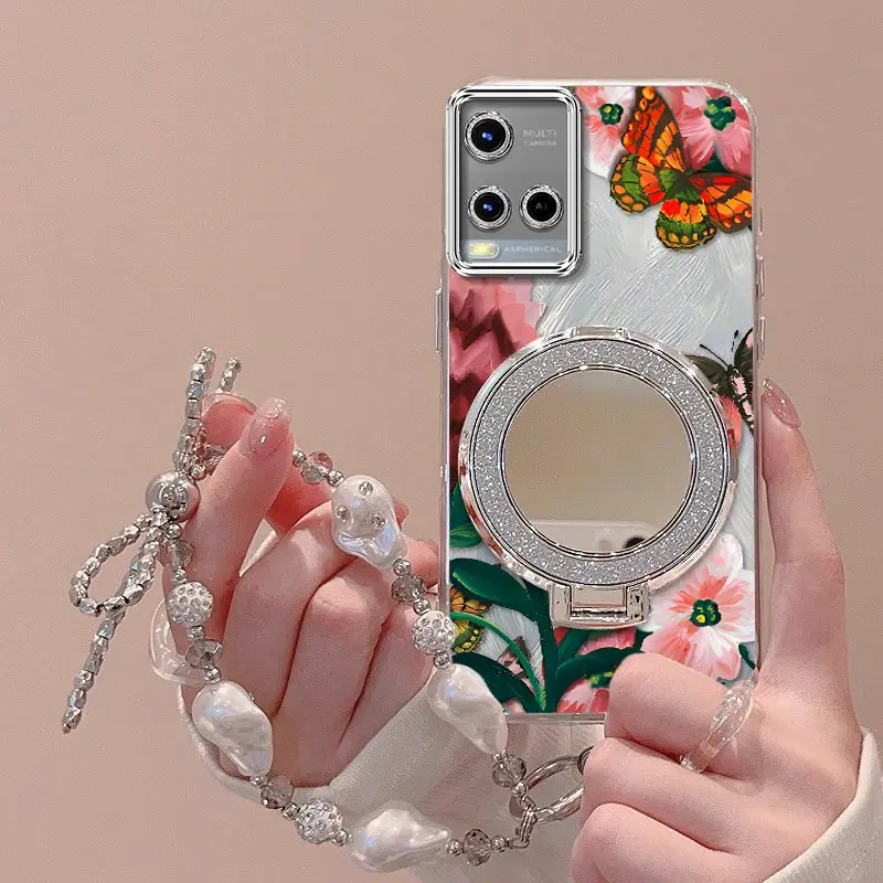 Vivid Floral Bracelet Holder Phone Case Cover