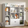White Kids Bookshelf, Kids Bookcase with 11 Cubbies and 2 Cabinets, Freestanding Book Storage Shelves for Bedroom, Playroom 1