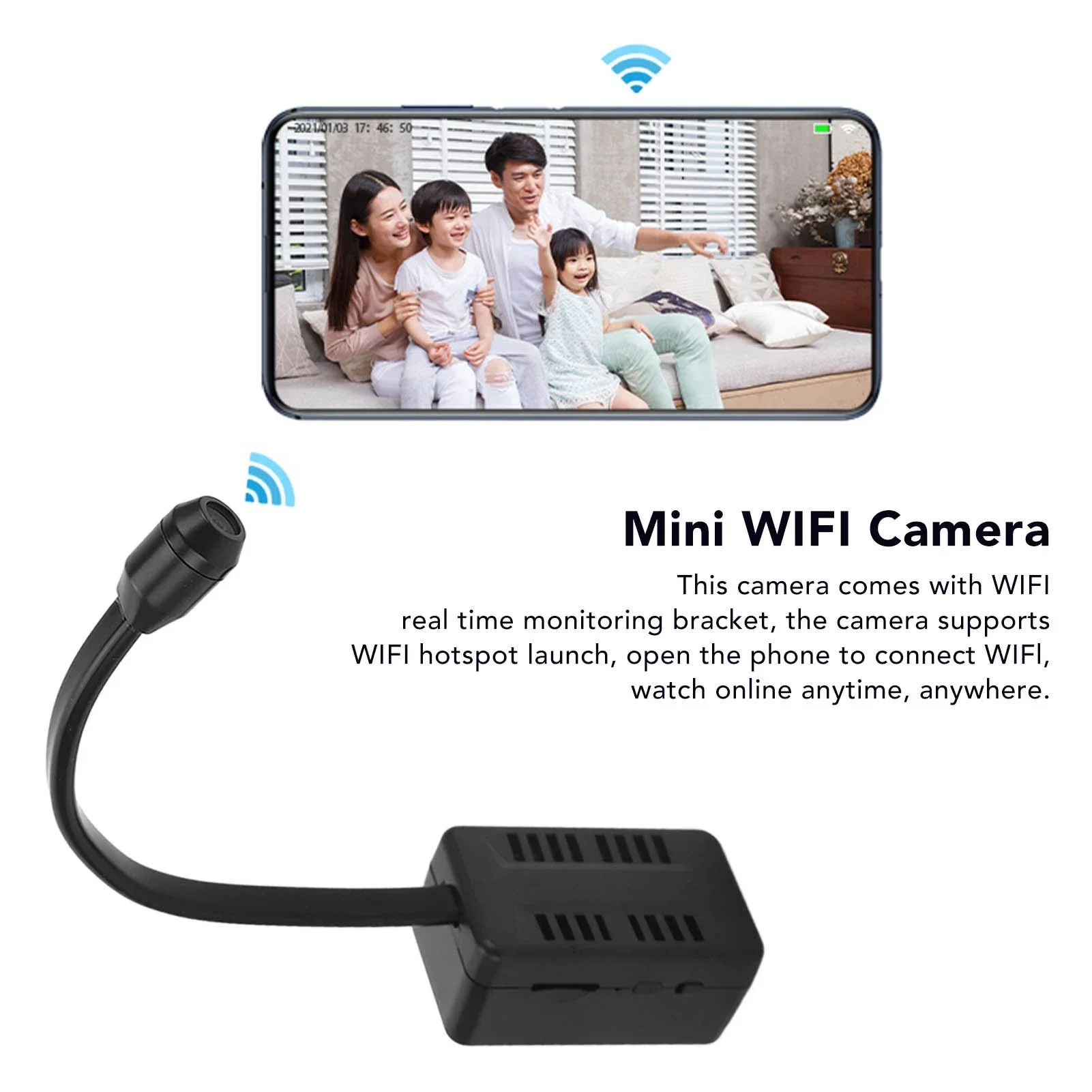 1080P HD Mini WiFi P2P Camera Motion Detection Loop Recording Remote View Indoor Outdoor Home Security Surveillance Camcorde 3