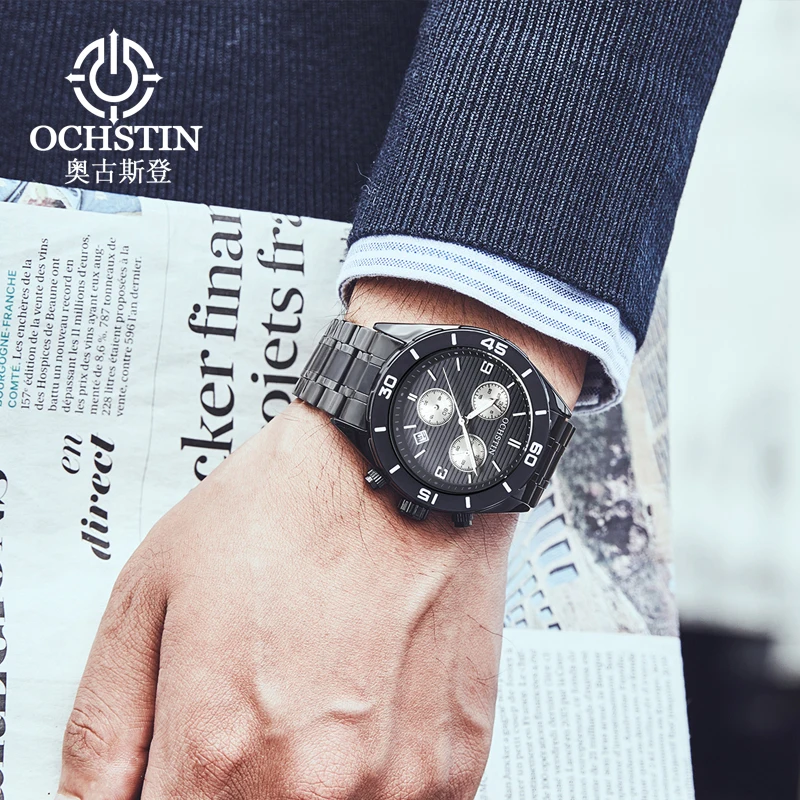 Ochstin's Personalized Trendy Navigator Series Multi functional Quartz Movement New 2024 Waterproof Watch Men's Quartz Watch