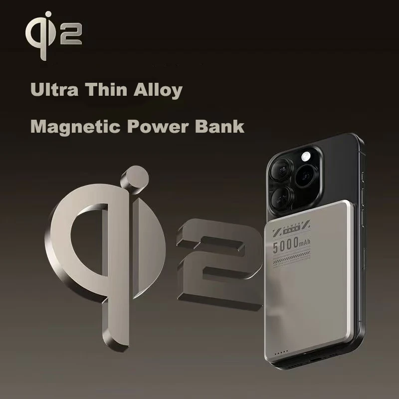 초박형 마그네틱 파워뱅크 Qi2 무선 파워뱅크 휴대용 외장 배터리 고속 충전기 마그세이프용 아이폰 16 삼성용
