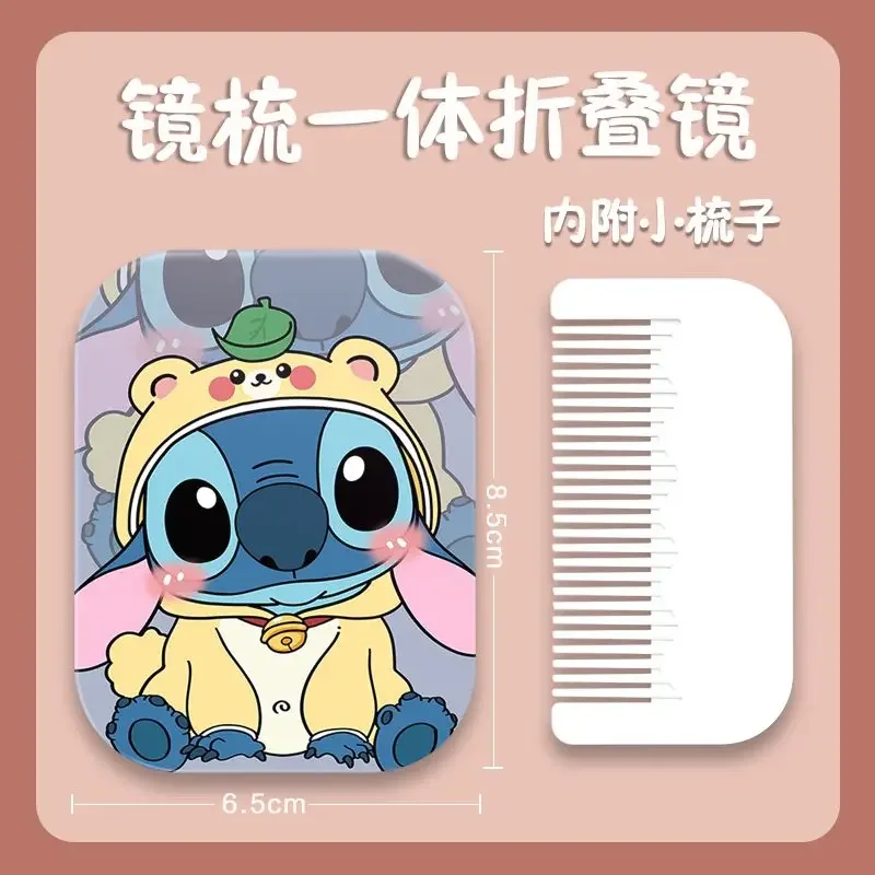 

Зеркало туалетное со стичем, складное креативное зеркало для макияжа в студенческом общежитии, с мультяшными героями Диснея