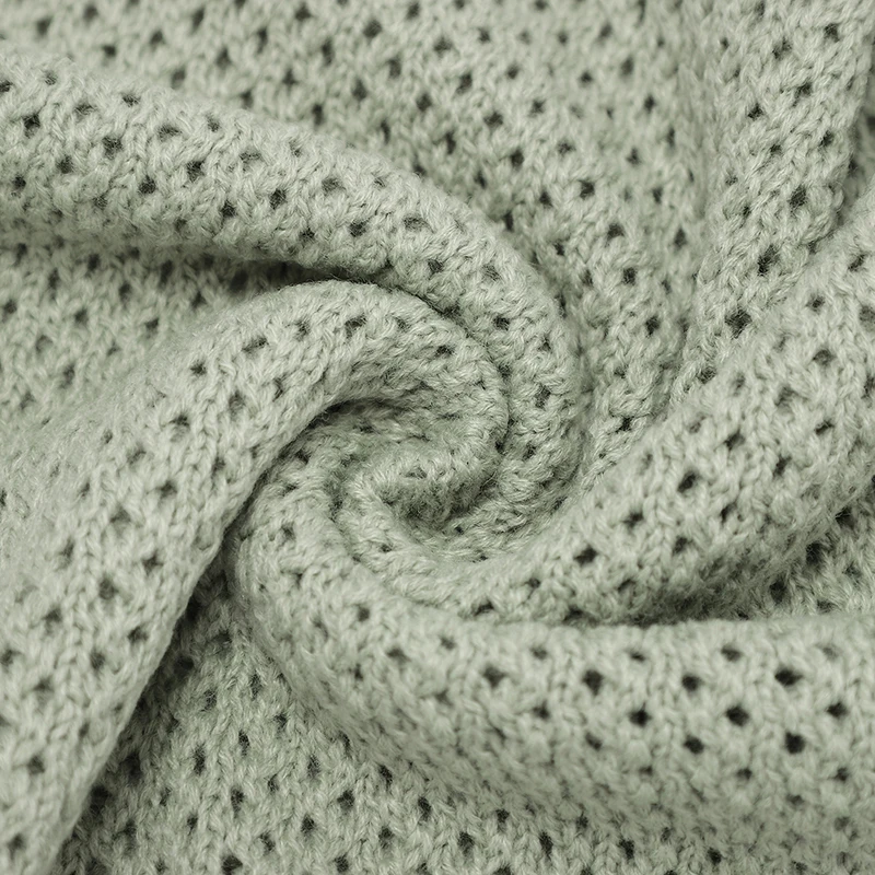 Solid Color Anti-wrinkles 0-24 Months Newborn Infant Blanket Knitwear Acrylic  70 by 90 cm Baby Swaddle Wraps Toddler Blankets 4