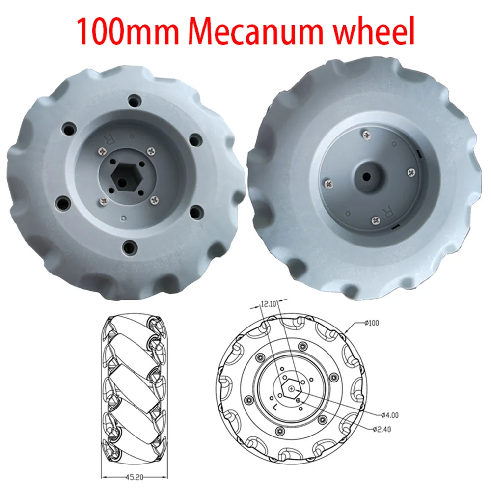 4pcs Mecanum Wheels 65/80/100mm Omni Smart Robot Car Chassis Competition OmniDirectional Mecanum Wheels Kit TT Motor Coupling image 4