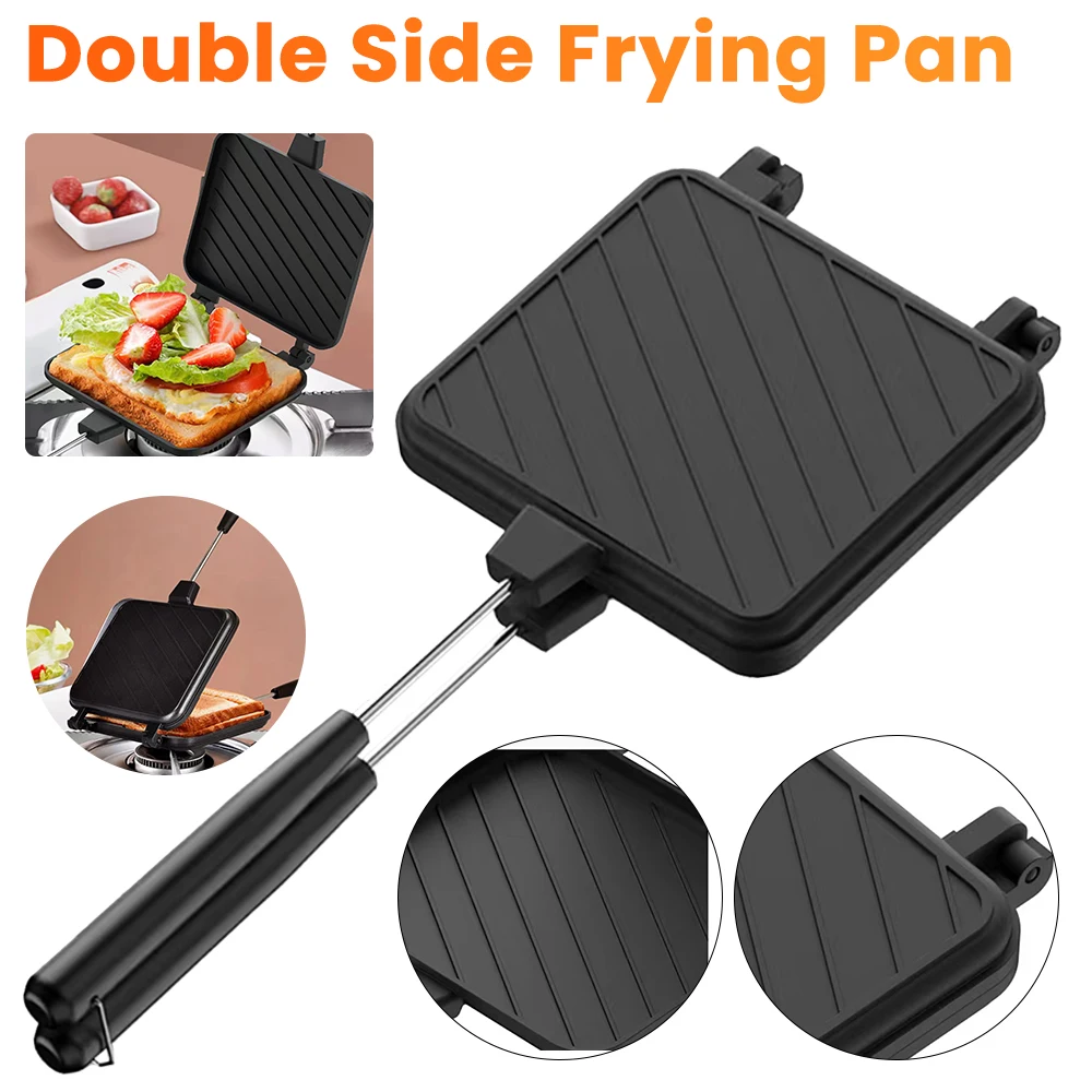 Double-sided Frying Pans Cooker 30cm Non-stick Pancake Pan Smokeless Oiless
