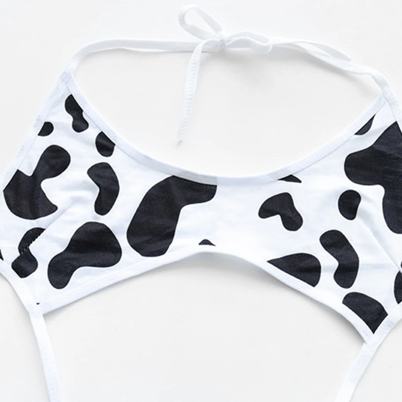 Women Swimsuit One Piece Swimsuit Cow Maid Cosplay Bikini Lingerie Bodysuit