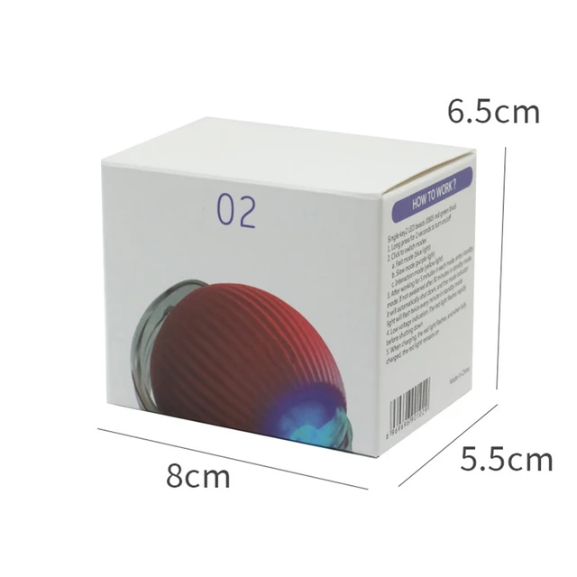 Automatic Rolling Ball with Tail Lamp USB Rechargeable Smart Interactive Cat Ball Toy for Cats Pet Dog accessories 고양이 장난감 6