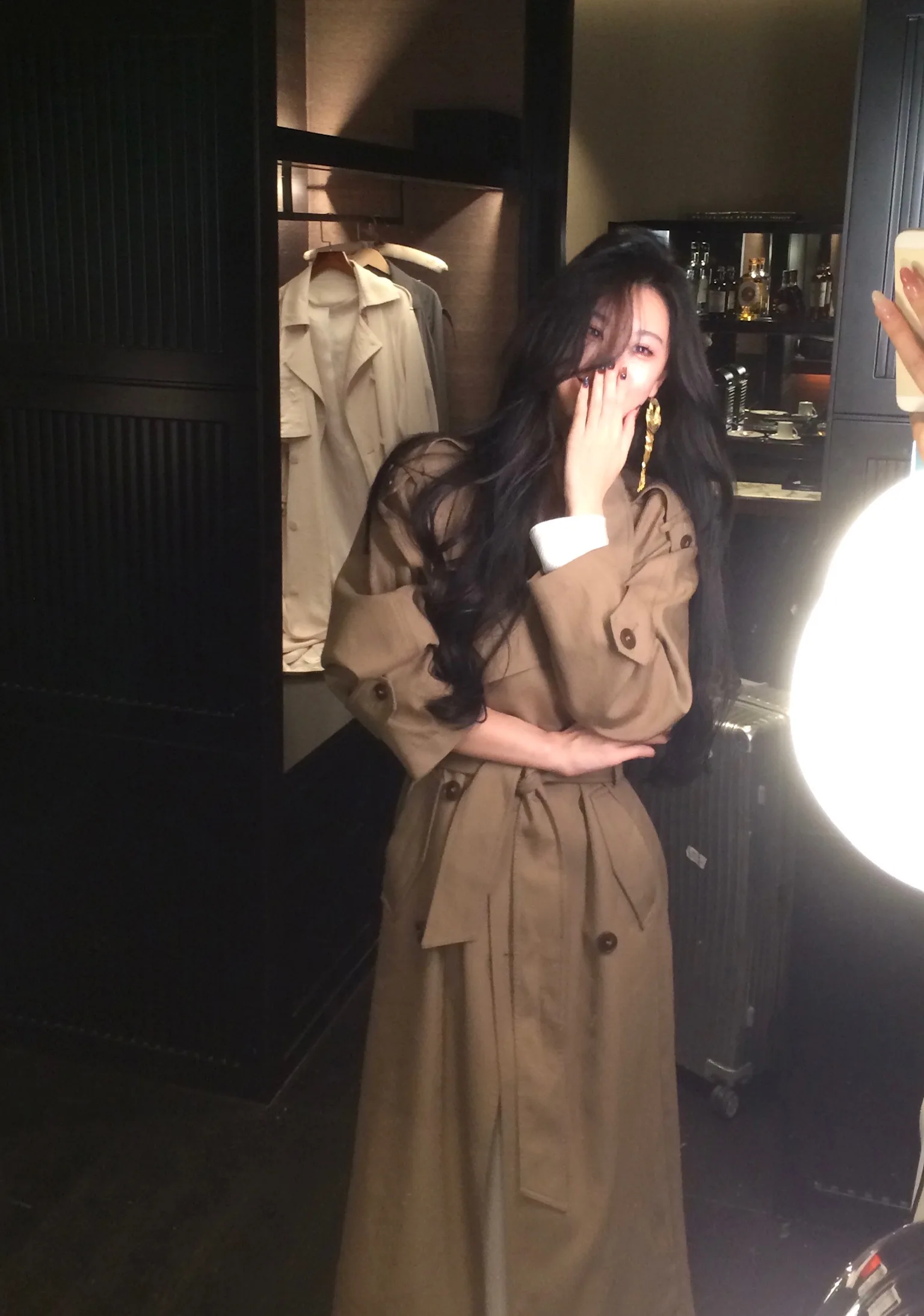 Vestidos largos de satén de otoño para mujer, vestido de fiesta de noche para boda, vestido de graduación, vestido de sirena de una pieza con cuello en V y mangas largas