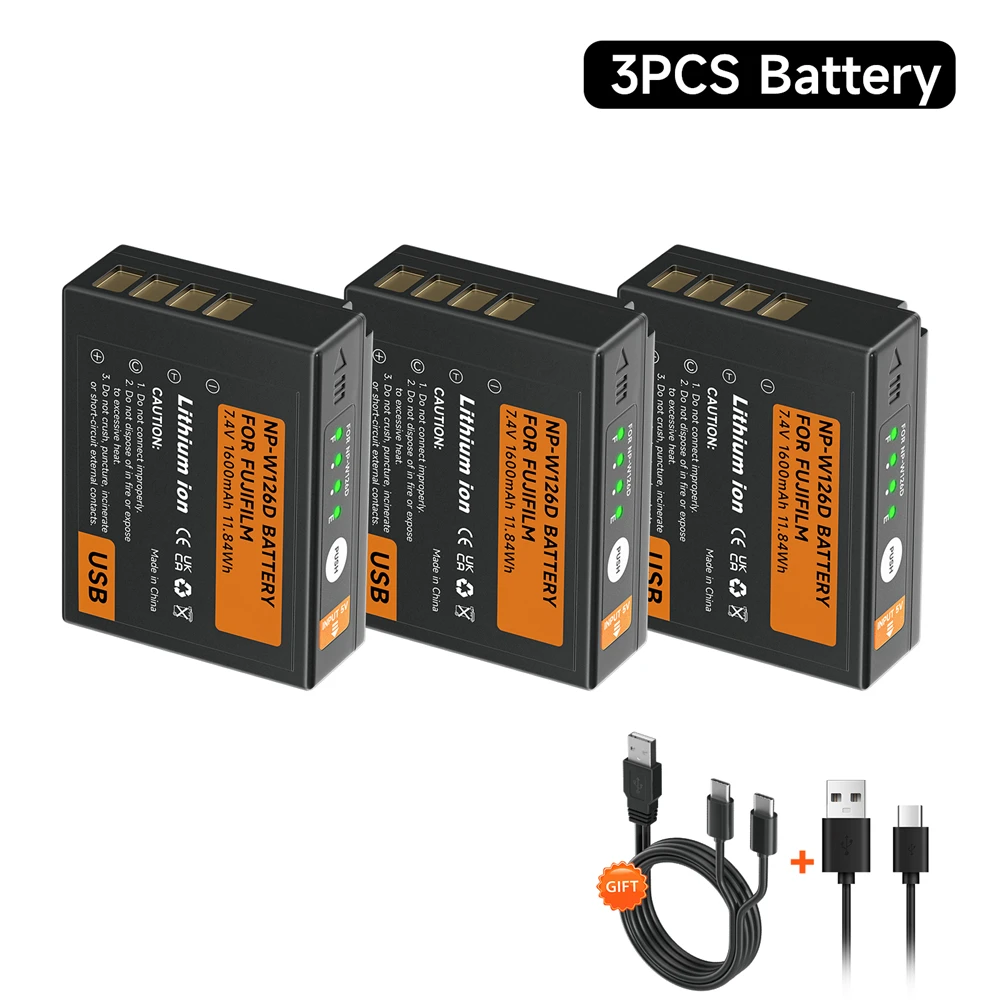 Ersatzakku NP-W126 Für Fujifilm Kameras – 1140 MAh, 7,2 V, Kompatibel Mit X100F, X-T Reihe & Mehr