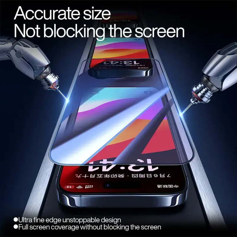 SmartDevil Full Cover Tempered Glass for iPhone 17 17Pro Max 16ProMax 16Pro Screen Protector for iPhone 15Pro HD Anti-blue Light - Image 4