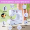 1 pcs- Portable Electric Sewing Machine Pro With 12 Stitches Patterns,  Multifunctional Home Sewing Machine Parents sewing tools 2
