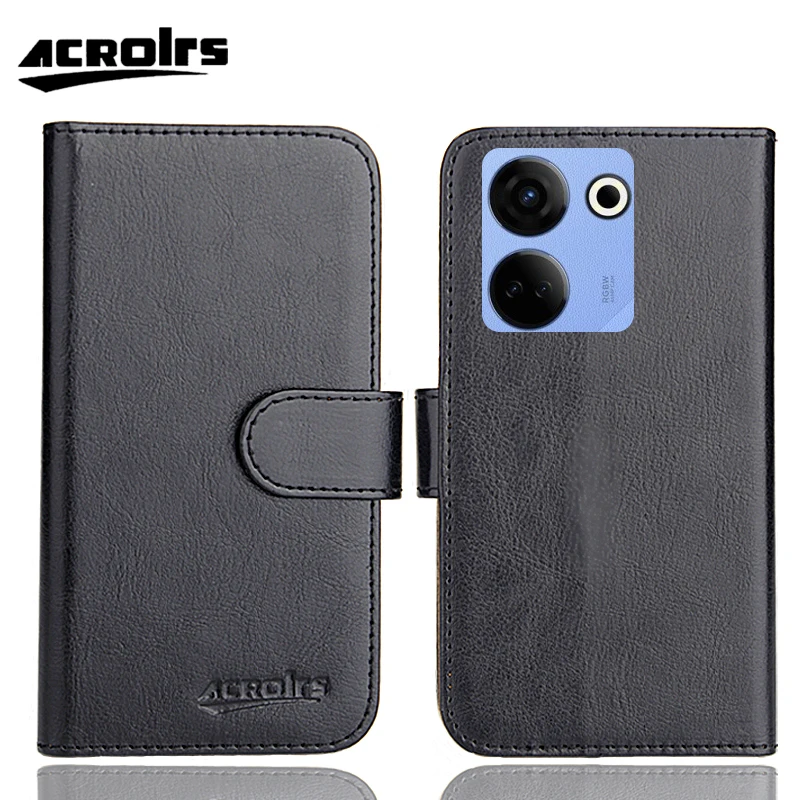 

Tecno Camon 20 Case 6.67" 6 Colors Flip Ultra-thin Fashion Customize Soft Leather Exclusive Phone Crazy Horse Cover