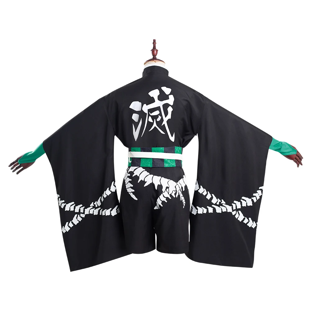 Demon Slayer: Kimetsu no Yaiba-Inspired Tanjiro Kamado Haori and Hakama Costume for Cosplay (Unofficial)
