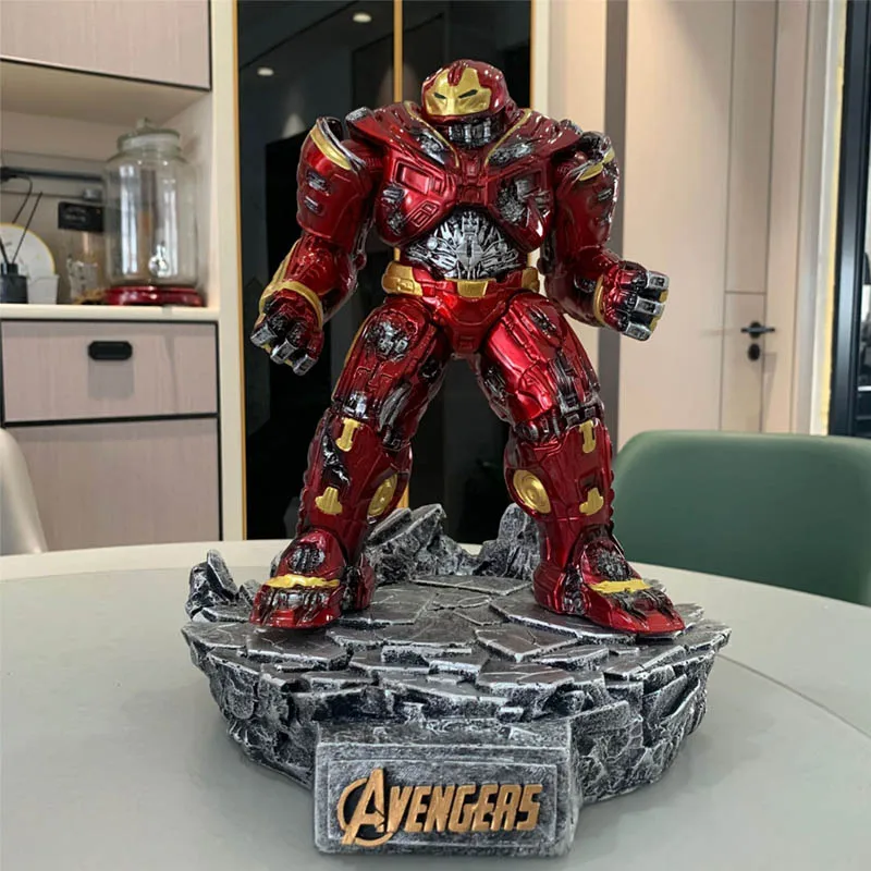 Marvel 32Cm Avengers Hulkbuster Battle Gk Statue Anime Figure Super Hero Pcv Action Figure Model Toys Regali Per Bambini
