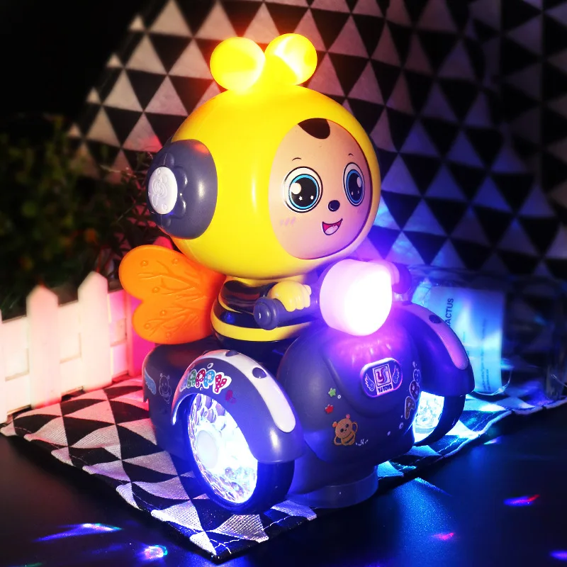 

Electric Dancing Sing Cartoon Bee Lighting Music Animal Plastic Changing Face Honeybee Doll Gift Kids Toy