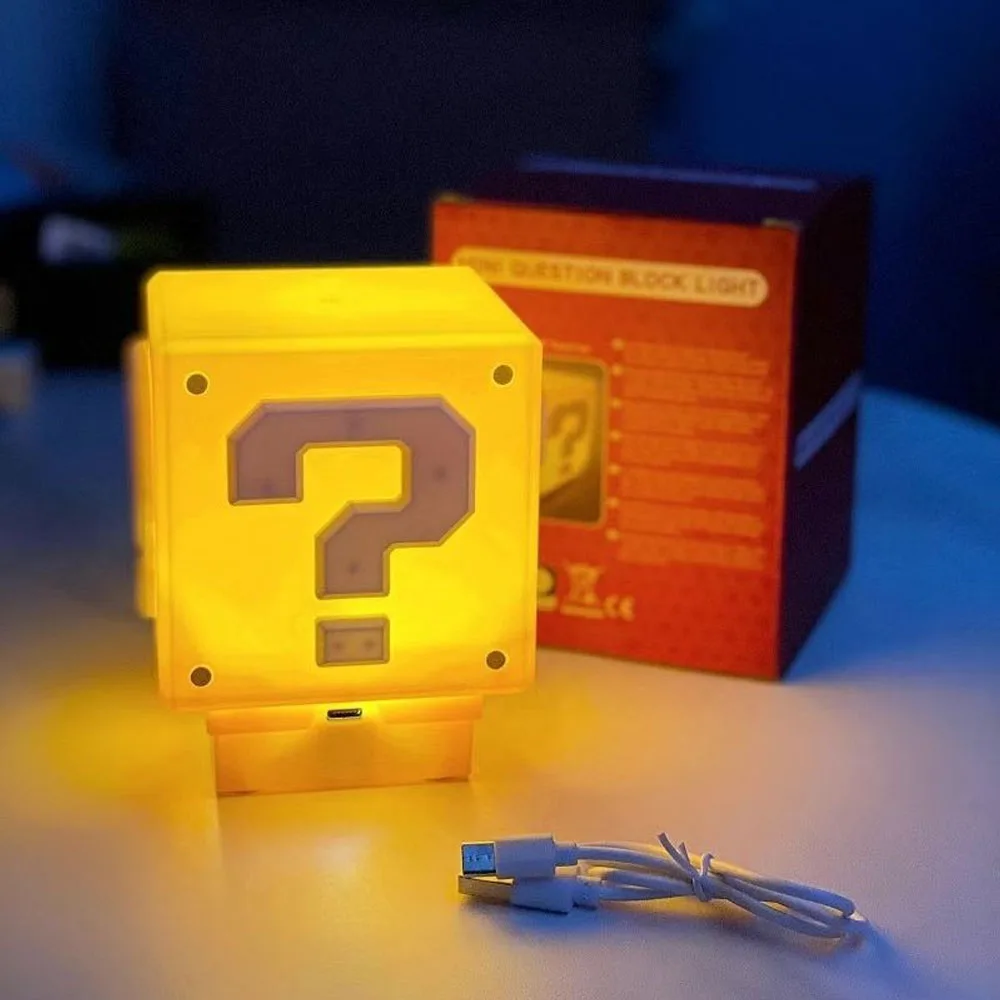 마리오 피카추 크레용 Xiaoxin Kuromi 만화 LED 테이블 램프 사운드 충전 유도 작은 밤 램프 광장 램프 생일 선물 -  AliExpress