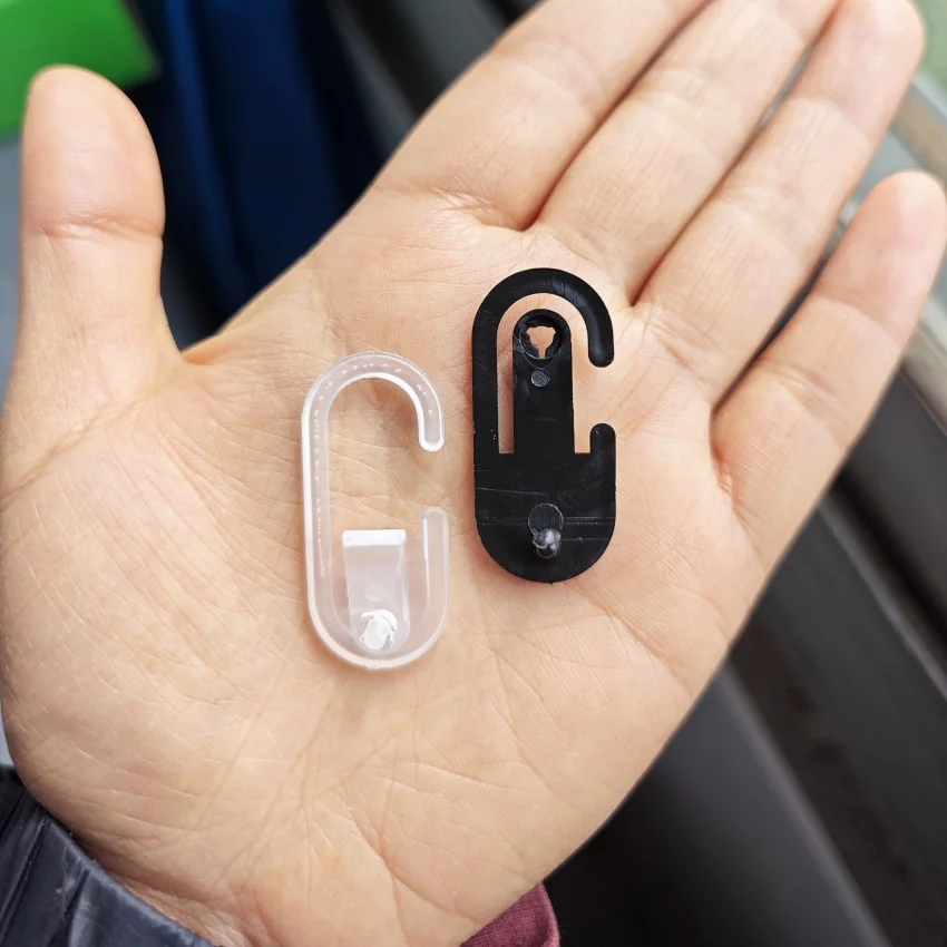 400개 플라스틱 PP 스냅 버튼 후크 디스플레이 행거 포장 액세서리 걸기