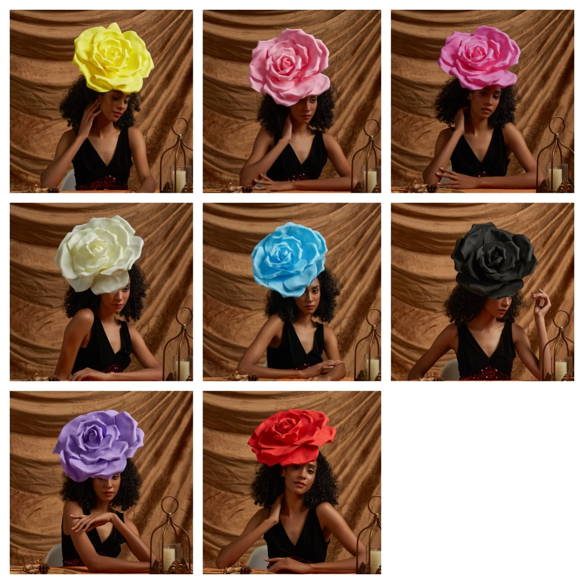 Mode Veer Fascinators Unieke Kerstbloem Haaraccessoires Multicolour Kentucky Derby Hoeden Theekransje Haarbanden Vrouw