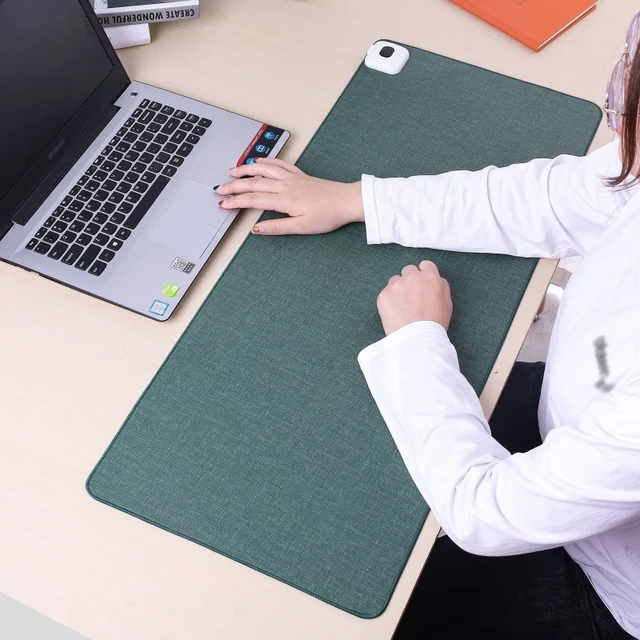 Tapis de bureau chauffant clavier et tapis de souris à arrêt