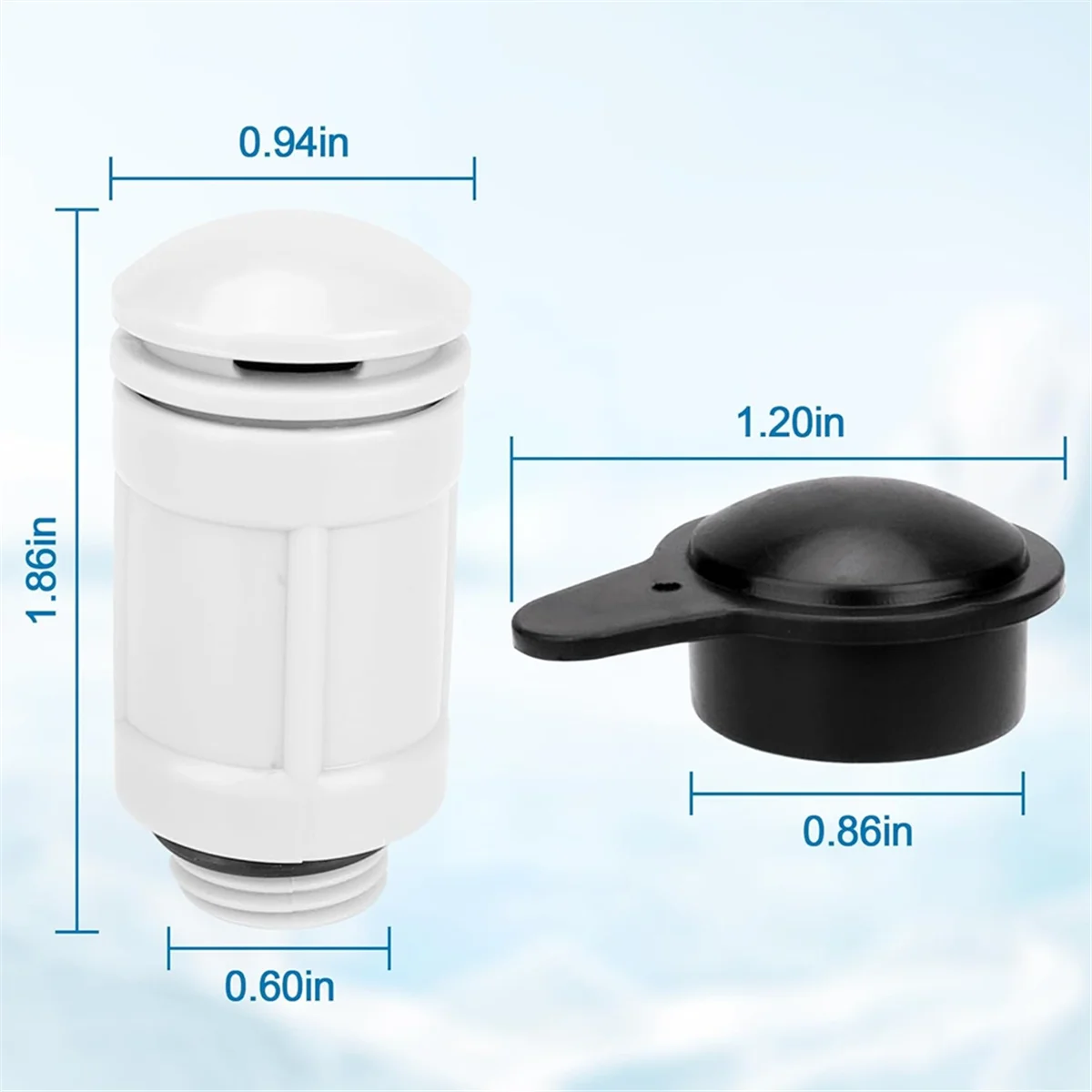 Air Jet Valve & Air Jet Valve Cap for Intex Above Ground Pool Inlet Compatible with 26165EH 26167EHJAS