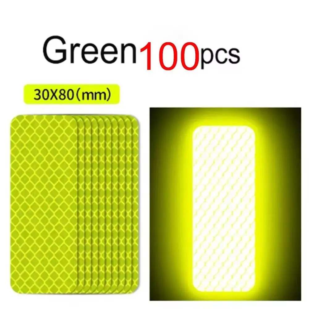 100pcs Baby Stroller Warning Sticker Anti-collision Safety Reflective Patch Waterproof Baby Pram Night Light Patch