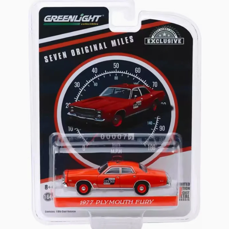 GreenLight 1:64 Scale 1977 1982 Plymouth Fury Alloy Simulated Car Model Classic Adult Souvenir Gift Static Display