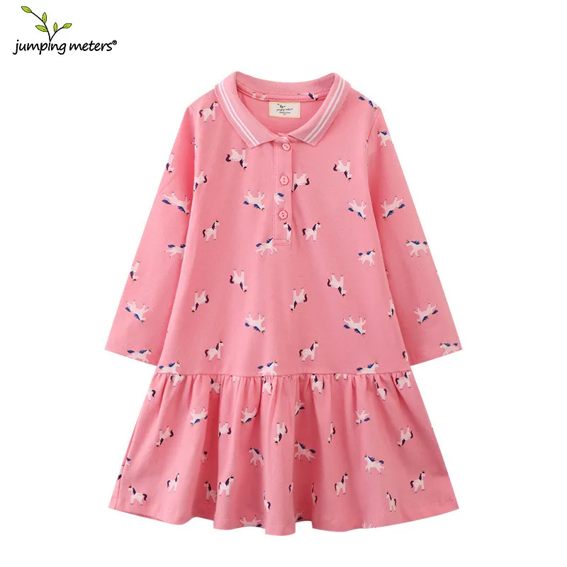 

Jumping Meters 2-7T Long Sleeve Girls Dresses Unicorn Baby Clothing For Autumn Spring Kids Party Birthday Gift Costume