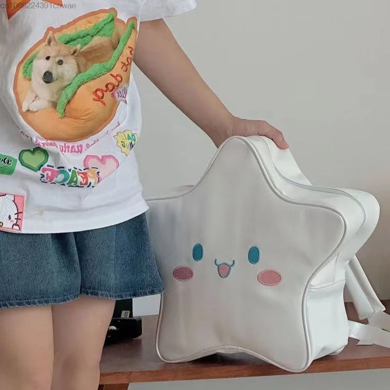 Sanrio Cinnamoroll Cute Anime Star Backpack Girl Y2k Kawaii Aesthetic Organizer Shool Bag Yk2 Travel Fashion New Backpack Female