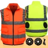 Summer Worker Cooling Vest Men Fan Vest Air Conditioning Clothes Luminous Fan Work Clothes Usb Fan Jacket Body Cooling Clothes 1