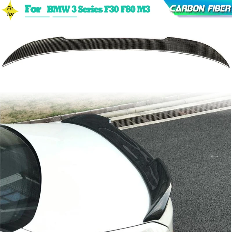 탄소 섬유 자동차 리어 트렁크 스포일러 윙, BMW 3 시리즈 F30 F80 320i 330i M3 세단 2012 2017 리어 스포일러, 부트 리드 윙 립