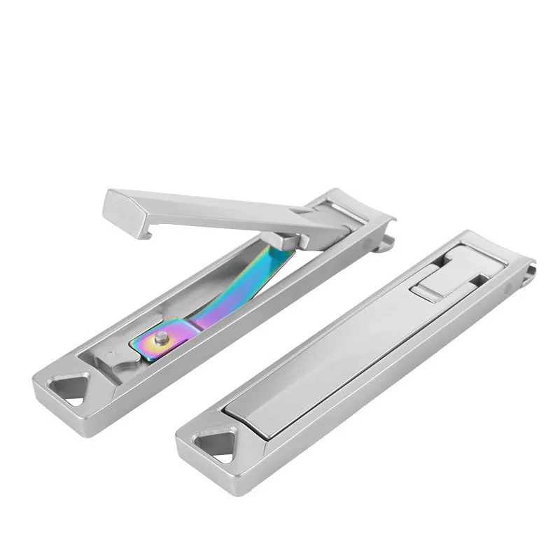 Ultra Thin Nail Clippers Portable Nail Cutters With Cow Leather Cover Superior Texture Stainless Steel Manicure Tool