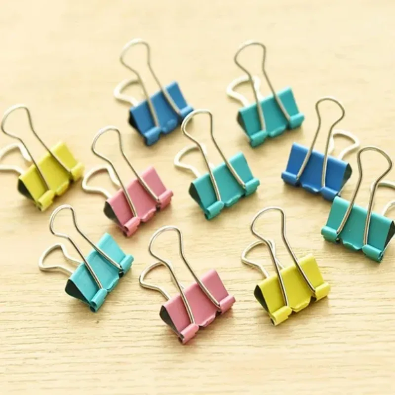 40 Pcs/set Colorful Metal File Clip Binder Clips Long Tail Clip Office School Stationery Supplies paper clip