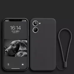 Custodia per telefono in silicone liquido di lusso con protezione dello schermo, guscio protettivo morbido