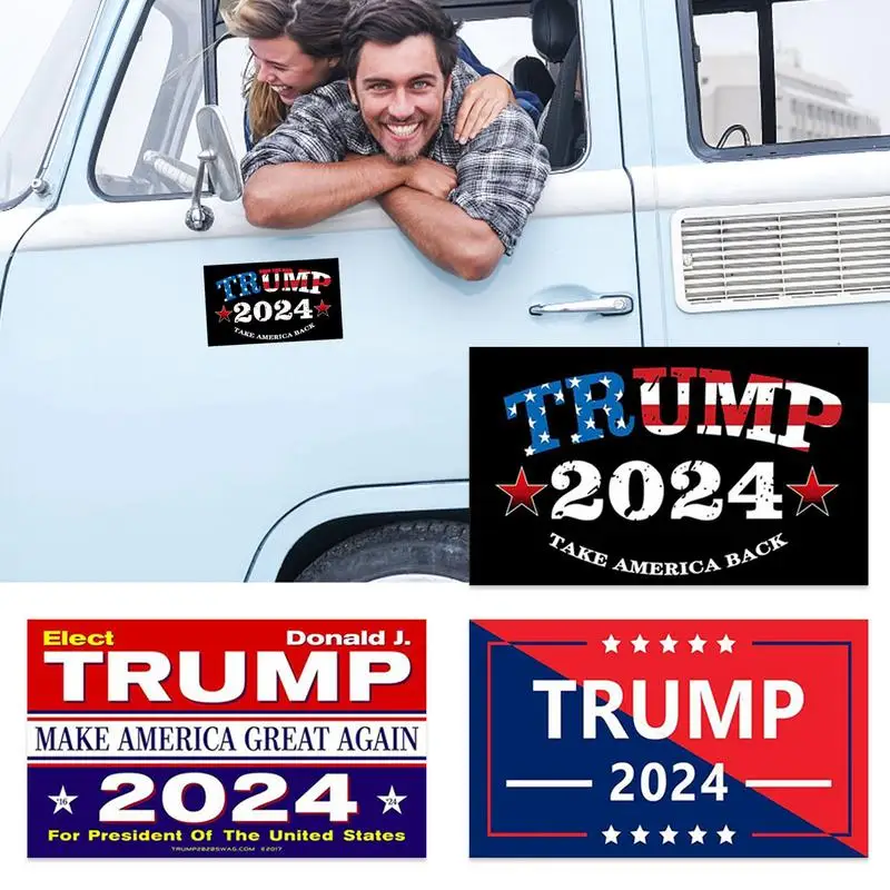 

Bumper Sticker For Car Decor 2024 New 10pcs Trump Car Sticker 3.9*5.9in Funny Architecture Stickers Make America Great Again