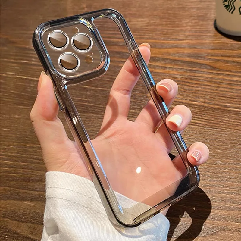 

Luxury Shockproof Clear Hard Case for iPhone 14 Pro Case 11 11 Pro 11 Pro Max 12 13 X XR XS 7 8Plus Lens Protection Bumper Cover