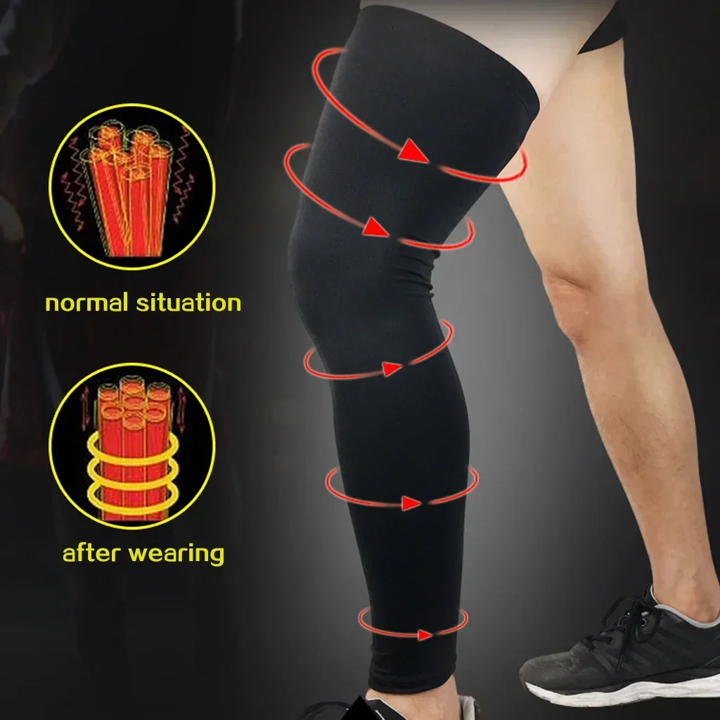 1PC Lengthen Leg Warmer Compression Cycling Running Hiking Basketball Soccer Volleyball Men Women Kneepad Protective Support leg compression sleeves