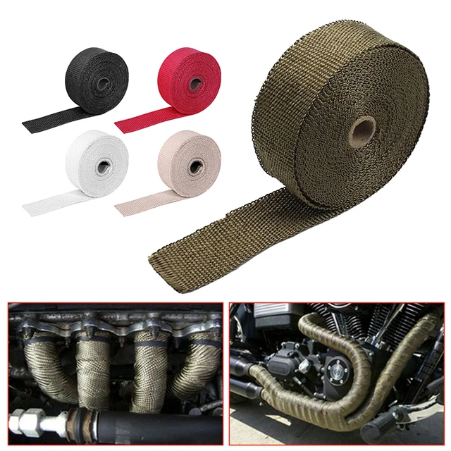 Silver Exhaust Pipe Insulation Thermal Heat Wrap 2x50' Motorcycle Header